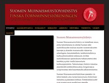 Tablet Screenshot of muinaismuistoyhdistys.fi